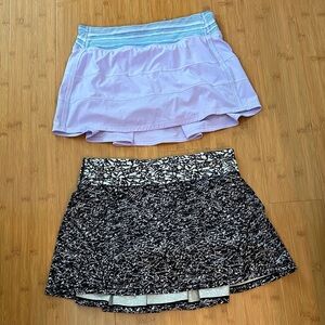 lululemon athletica Light Purple and Black Patterned Skorts bundle 2/$35